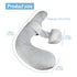Momcozy F Shaped Pillow - Velvet